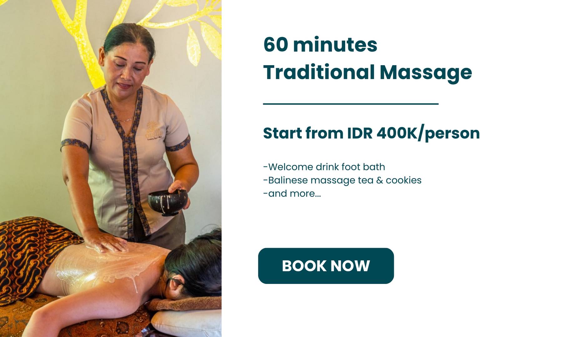 60 minutes Traditional Massage Disini SPA